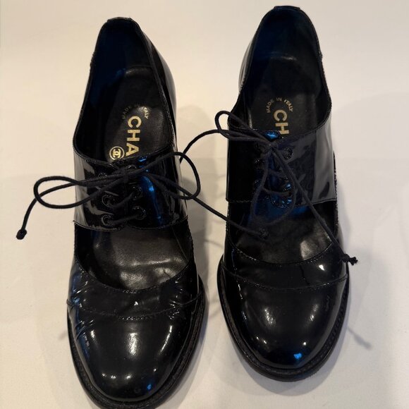 Vintage Channel T-Strap Heels Size 35.5